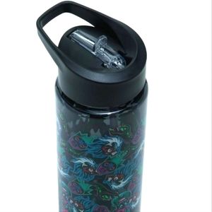 Disney Water Bottle  Villains Faces  24 oz  Green Blue Red  Plastic  NEW